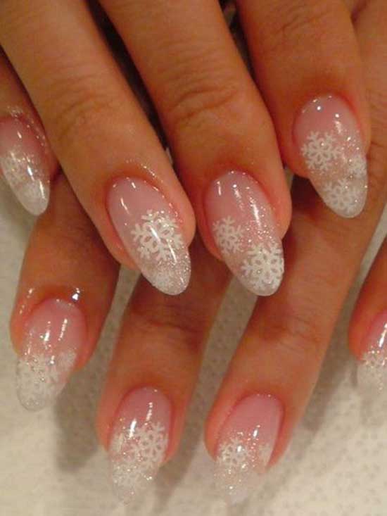 Clear winter Nail Designs for the Winter