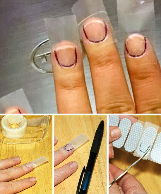 Cut Your Nail Designs by Clear Band