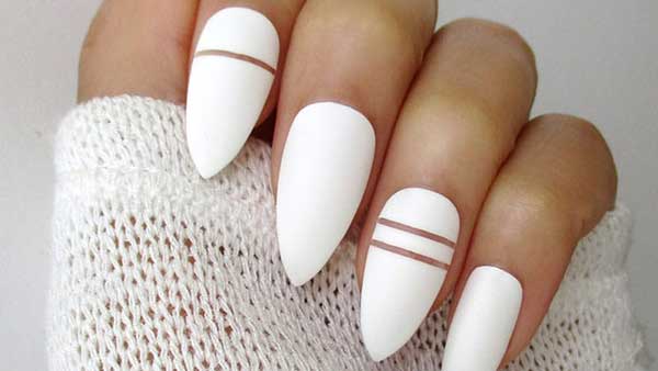 White Almond Nail Designs