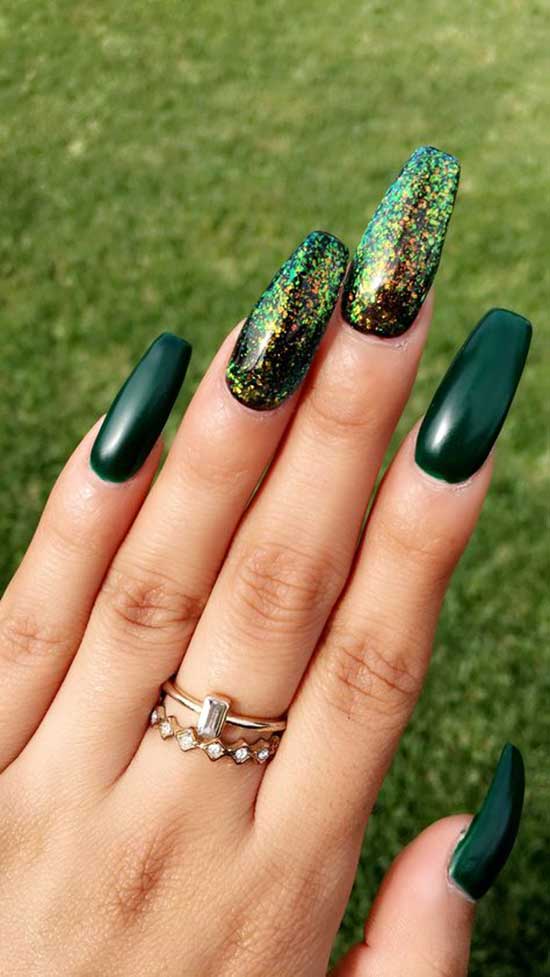 Go for Green in Winter Nail Designs Easy