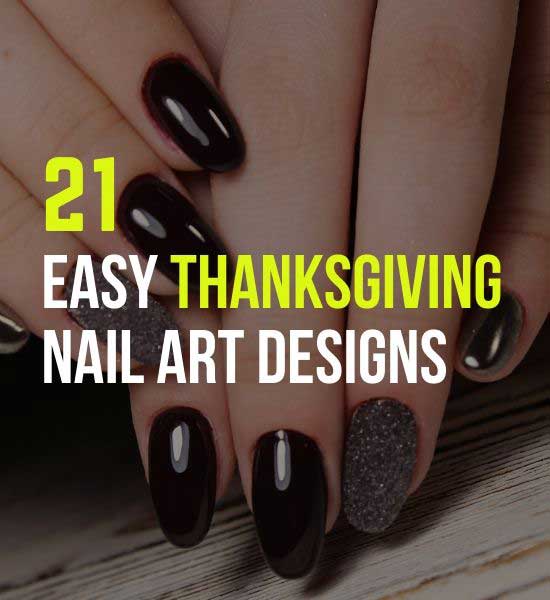 21 Amazing and Easy Thanksgiving Nail Art Designs