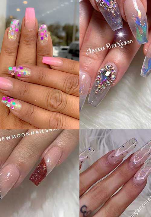 23 Clear Acrylic Nails Trends that will Prompt you Amazingly