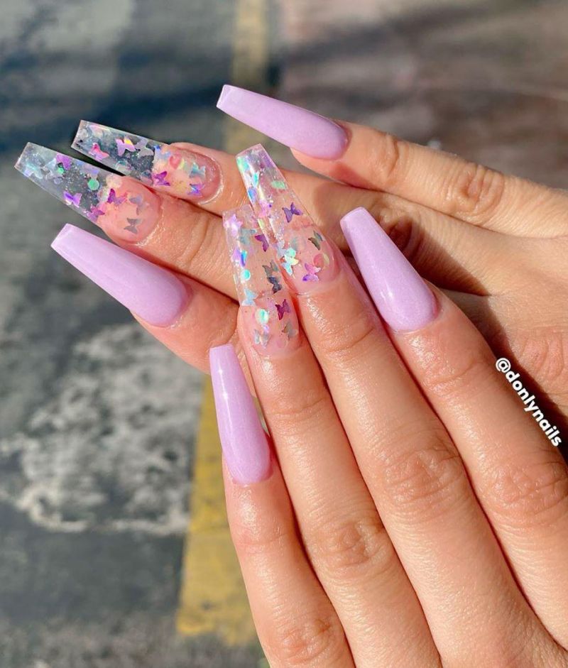 Trendy Nail Art with Butterflies