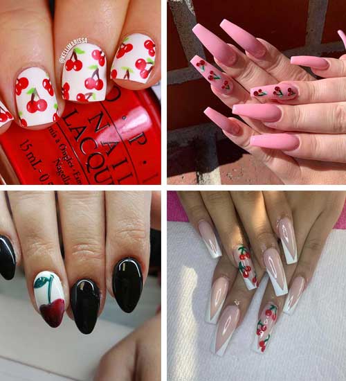 23 Trendy Cherry Nails Art Design for Spring and Summer- 2021