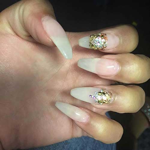 Long Nails with Glitzy Embellishments