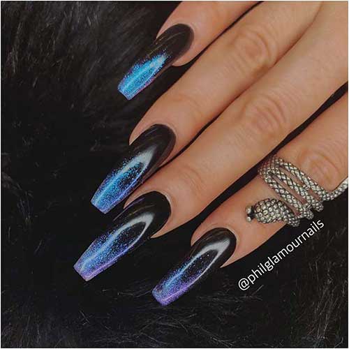 Blue and Black Ombre